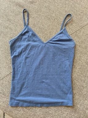 SHEIN Dusty Blue V-Neck Spaghetti Strap Camisole